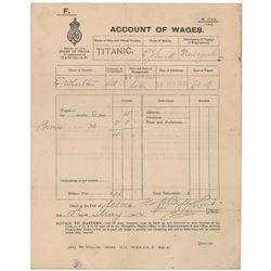 Titanic Account of Wages