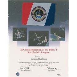 Shuttle-Mir Flown Flag