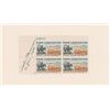 Image 1 : Theodore C. Freeman Signed Stamp Block