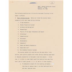 John Young 1963 Signed Astronaut Training Critique