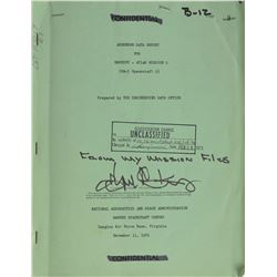 Gene Kranz Signed Mercury Manual