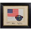 Image 1 : Apollo 7 Flown Flag Signed by Cunningham and Schirra
