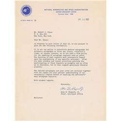 Alan Shepard 1967 Typed Letter Signed