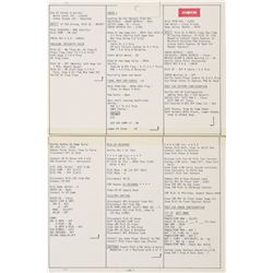 Apollo 15 Training-Used EVAs 1, 2, 3 Prep and Post Cue Cards