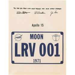 Apollo 15 Lunar Rover Plate Print
