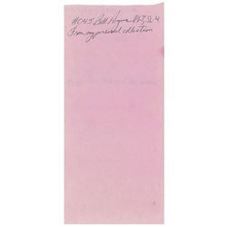 Bill Pogue Signed Skylab Teleprinter Message