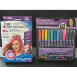 New Body art paints & temporary hair chalk