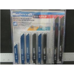 New MasterCraft 32 piece Reciprocating/ sawzall Blade set / 4-6-9" blades