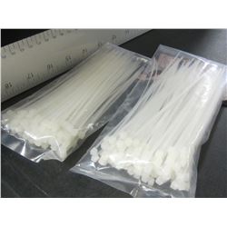 2 New packs of 100 each Cable/Zip ties 6"