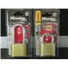 Image 1 : New set of 2 Master Locks / set your own word combo/ 10,000 words