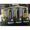 Image 1 : New set of 3 Master Locks / weather resistant all keyed alike