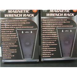 New set of 2 Magnetic Wrench Racks / each rack holds up to 12 wrenches 1/4-24mm