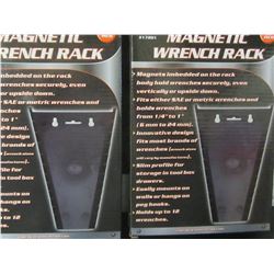 New set of 2 Magnetic Wrench Racks / each rack holds up to 12 wrenches 1/4-24mm
