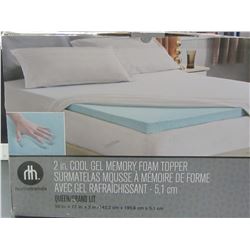 2 inch Queen  Cool Gel Memory Foam Topper / Also great for tenting/camping