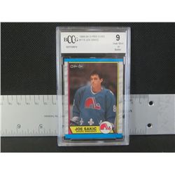 1989/90 O-Pee Chee Joe Sakic #113 Rookie card graded 9 near mint BCCG