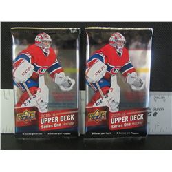 2 Unopened 2015/16 Upper Deck Young Guns 8 cards per pack.