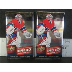 2 Unopened 2015/16 Upper Deck Young Guns 8 cards per pack.
