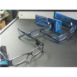 3 New Foster Grant women's + 2.00 reading glasses with cases