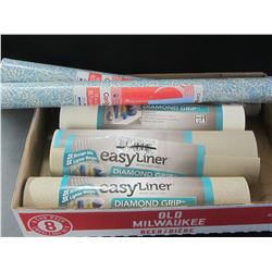 Box with 3 New Easy Liners & 2 rolls 18" x 20ft con-Tact adhesive covering[matt-tac]