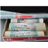 Image 1 : Box with 3 New Easy Liners & 2 rolls 18" x 20ft con-Tact adhesive covering[matt-tac]