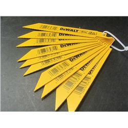 10 New DeWalt 6" recip/sawzall Blades / bi-metal