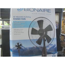 New 16" Adjustable Oscillating stand fan with remote