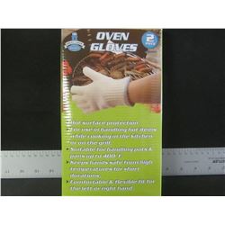 New pack of 2 Oven Gloves / a must for camping or BBQ