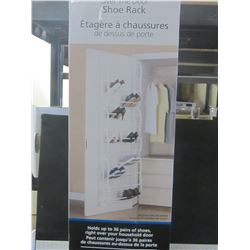 New Over the door Shoe Rack / holds up to 36 pairs / 22.75 x 8.3 x 73"