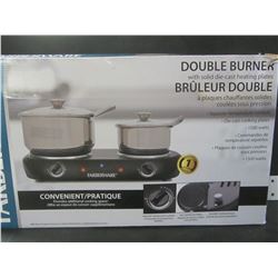 New Double Burner with solid die cast heating plates