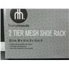 Image 2 : 2 tier mesh shoe rack / 29.5 x 12 x 16 holds up to 8 pairs of shoes