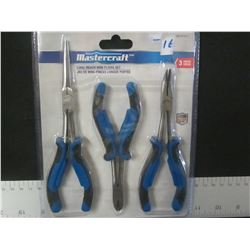 New MasterCraft 3 piece plier set / Long reach.