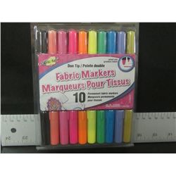 New Pack of 10 Fabric Markers