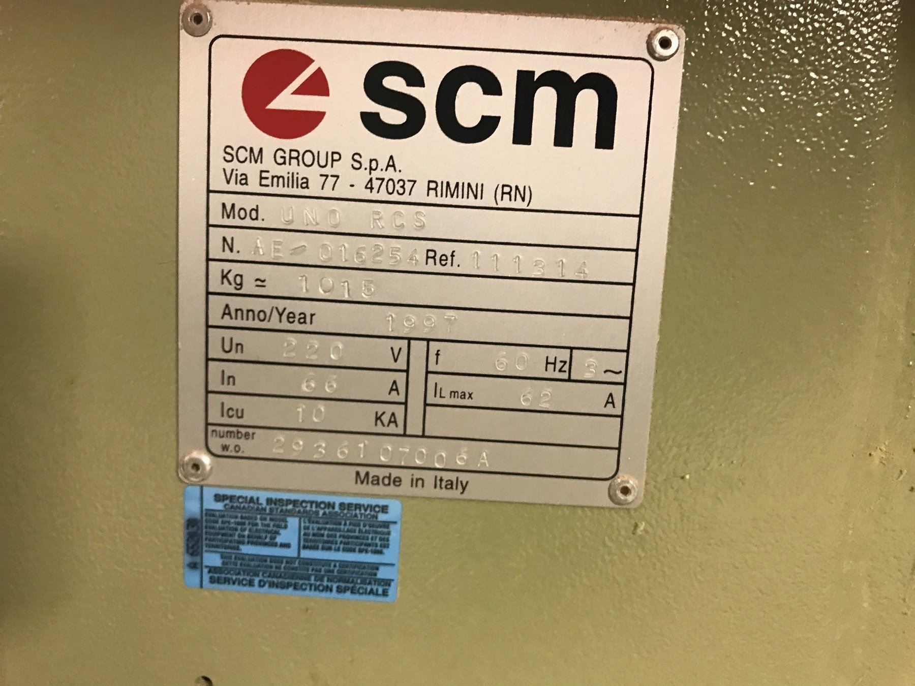 Scm Model Uno Ros 2 Head 37 Wide Belt Sander