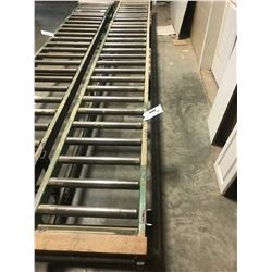 APPROX 16' ROLLER CONVEYOR ON WHEELS