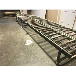 APPROX 12' ROLLER CONVEYOR ON WHEELS W/CORNER