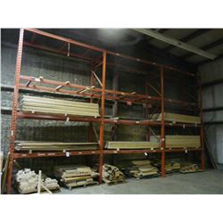 4 SECTIONS OF ORANGE PALLET RACKING W/BEAMS - Able Auctions