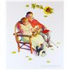 Image 2 : Norman Rockwell Vintage Plate Signed Lithograph Dealer Sale