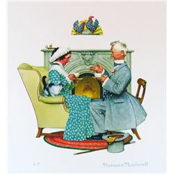 Norman Rockwell Vintage Plate Signed Lithograph Dealer Sale
