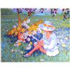 Image 2 : Floral Scene Limited Edition Girl In Sindress & Hat
