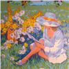 Image 3 : Floral Scene Limited Edition Girl In Sindress & Hat