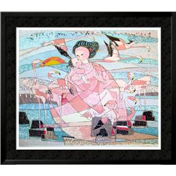 Mother & Child Large Asian Abstract Figurative Art