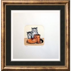 Original Colored Etching Cat Series Buy 3 Get Free Shipping!