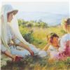 Image 3 : Charles C. Curran 1990 Afternoon On The Hill Made In Usa Landscape