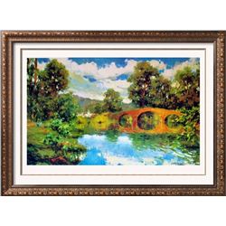 Angel Ruiz De La Casa El Viejo Puente Plate Signed Landscape Impressionism