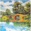 Image 2 : Angel Ruiz De La Casa El Viejo Puente Plate Signed Landscape Impressionism