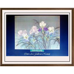 David Lee Plate Signed Floral