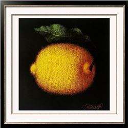 1998 Plate Signed Fressinier Fruit Abstract