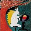 Image 3 : 1998 Angel Hare Pasta Hubbard Abstract Pop Whimsical Food Related Print