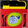 Image 2 : 1998 See Food Platter Hubbard Abstract Pop Whimsical Food Related Print