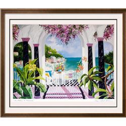 Shari Hatchett Bohemann Signed Tropical View Colorful